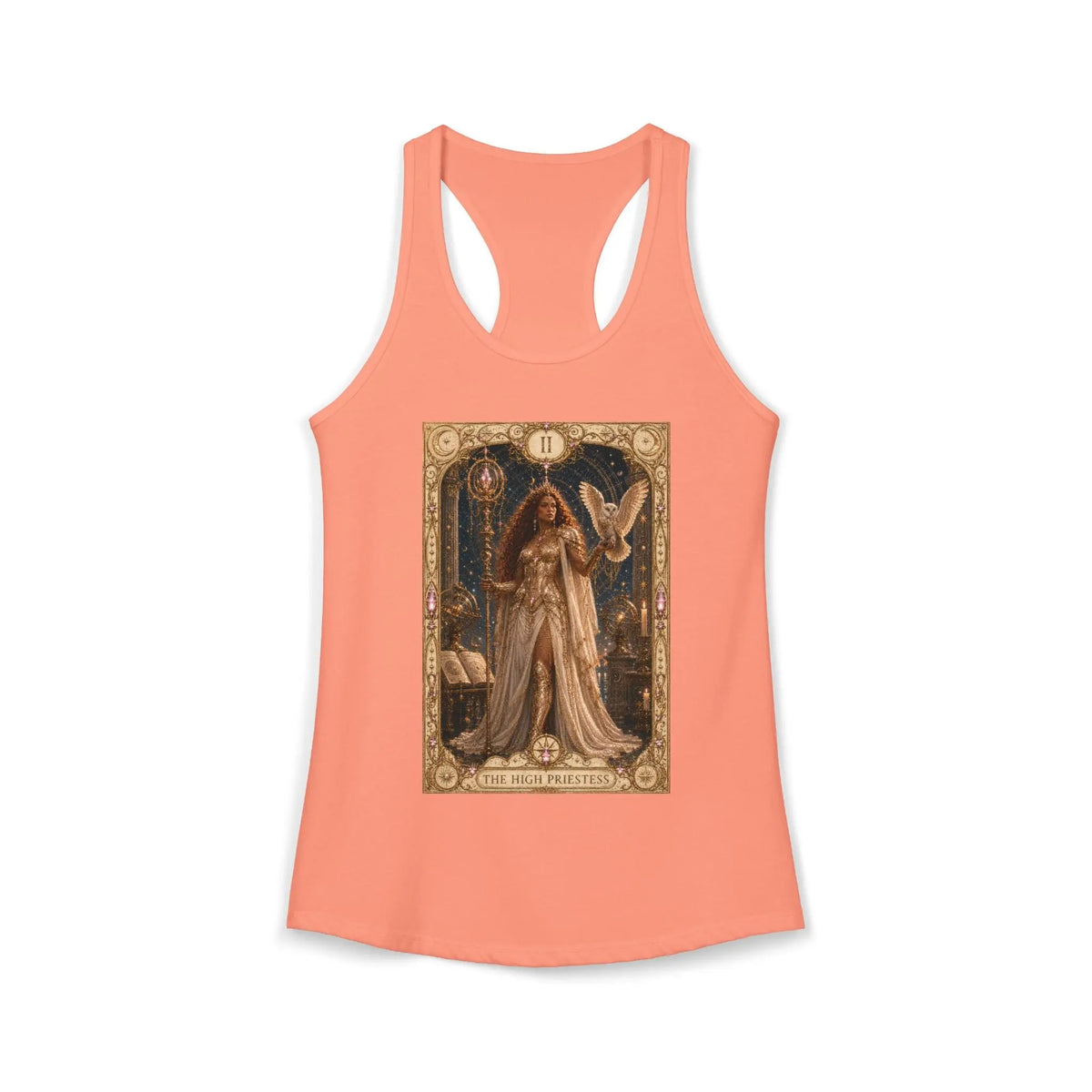 The High Priestess Tarot Tank Top - Brigantia Goddess Shirt Printify