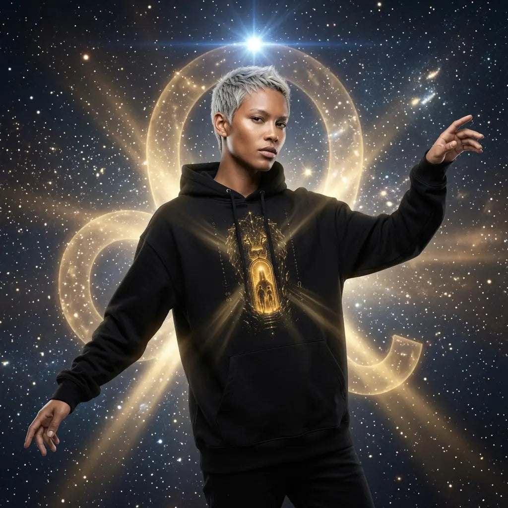 Brigantia Sekhmet Lionsgate 08.08 Hoodie | Limited Edition Organic Cotton Sacred Lion Portal Hoodie House Of Bridie