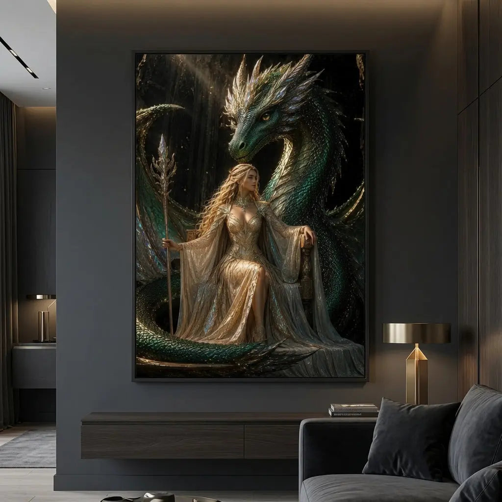 The Emerald Oath – Limited Edition Dragon Rider Fine Art Giclée Print | The Bond Rising House Of Bridie