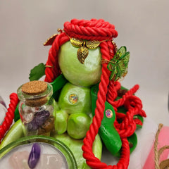 Brynwen Brigid’s Keeper of New Beginnings handcrafted altar Guardian close up
