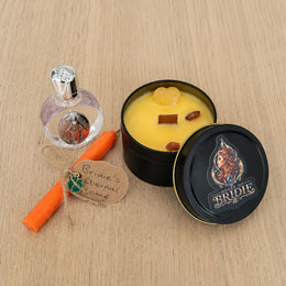 Sacred Flame Ritual Pairing - Brigid's Hearth Blend -  Hand-poured Beeswax Candle, altar essence & eternal flame taper candle