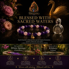 Goddess Brigid Swan Bracelet & Altar Essence Set - with well information and images