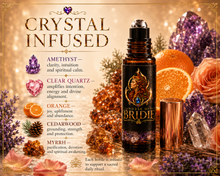 House of Bridie™ Bridie's Sacred Scent™ Sacred Flame Ritual Altar Oil | Goddess Brigid Inspired | Orange, Cedarwood & Myrrh | Crystal Infused Gift
