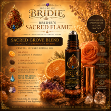 House of Bridie™ Bridie's Sacred Scent™ Sacred Flame Ritual Altar Oil | Goddess Brigid Inspired | Orange, Cedarwood & Myrrh | Crystal Infused Gift