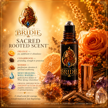 House of Bridie™ Bridie's Sacred Scent™ Sacred Flame Ritual Altar Oil | Goddess Brigid Inspired | Orange, Cedarwood & Myrrh | Crystal Infused Gift