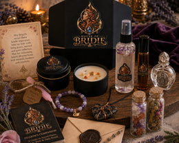 Brigid Sanctuary Chest ritual altar set with candle, altar oil and sacred ritual pieces - House Of Bridie