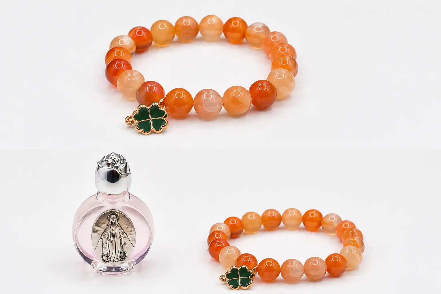 Goddess Brigid Bracelet and Altar Essence – Lucky Clover – With the Rose Goddess Altar Essence