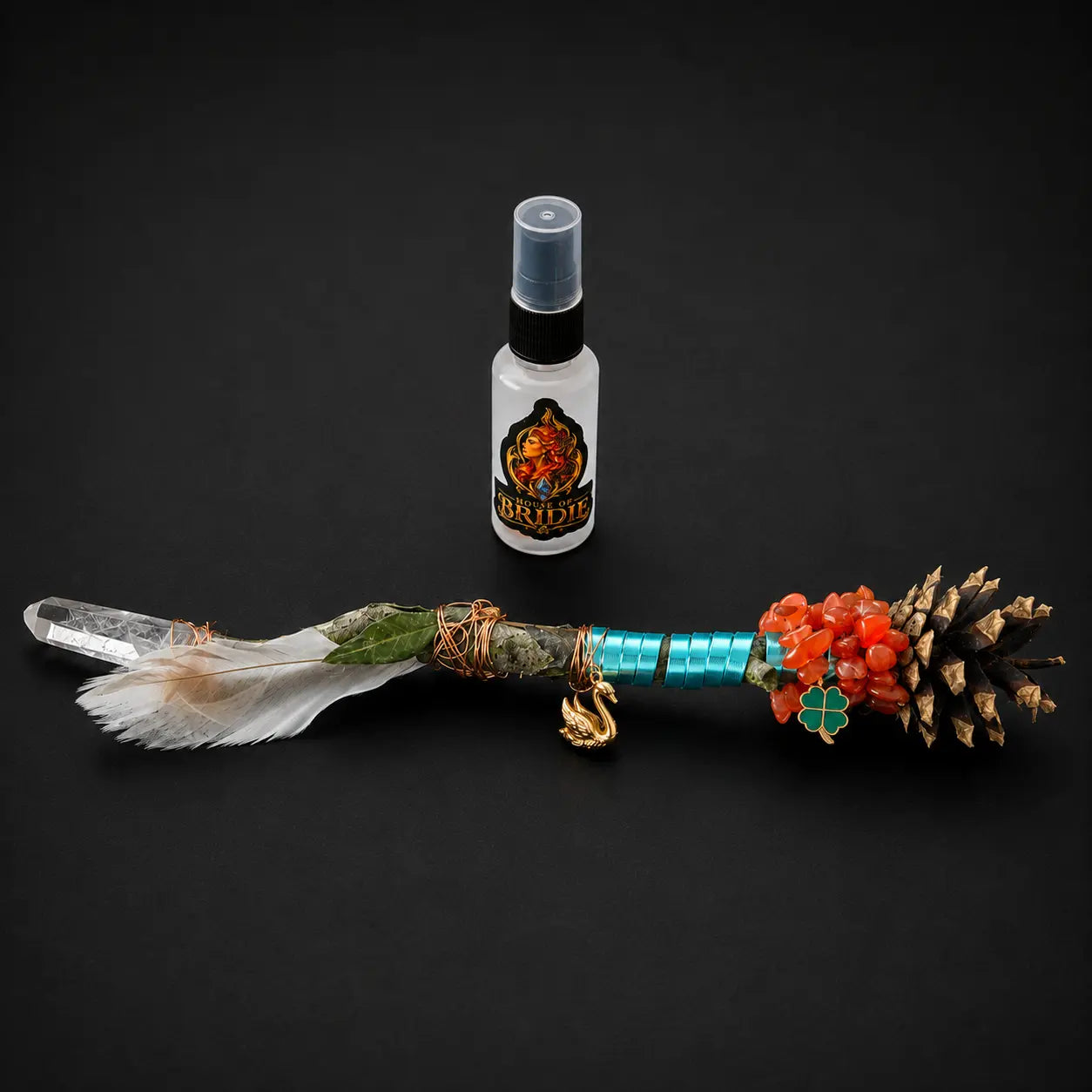 Goddess Brigid Ritual Wand | Sacred Swan Altar Set