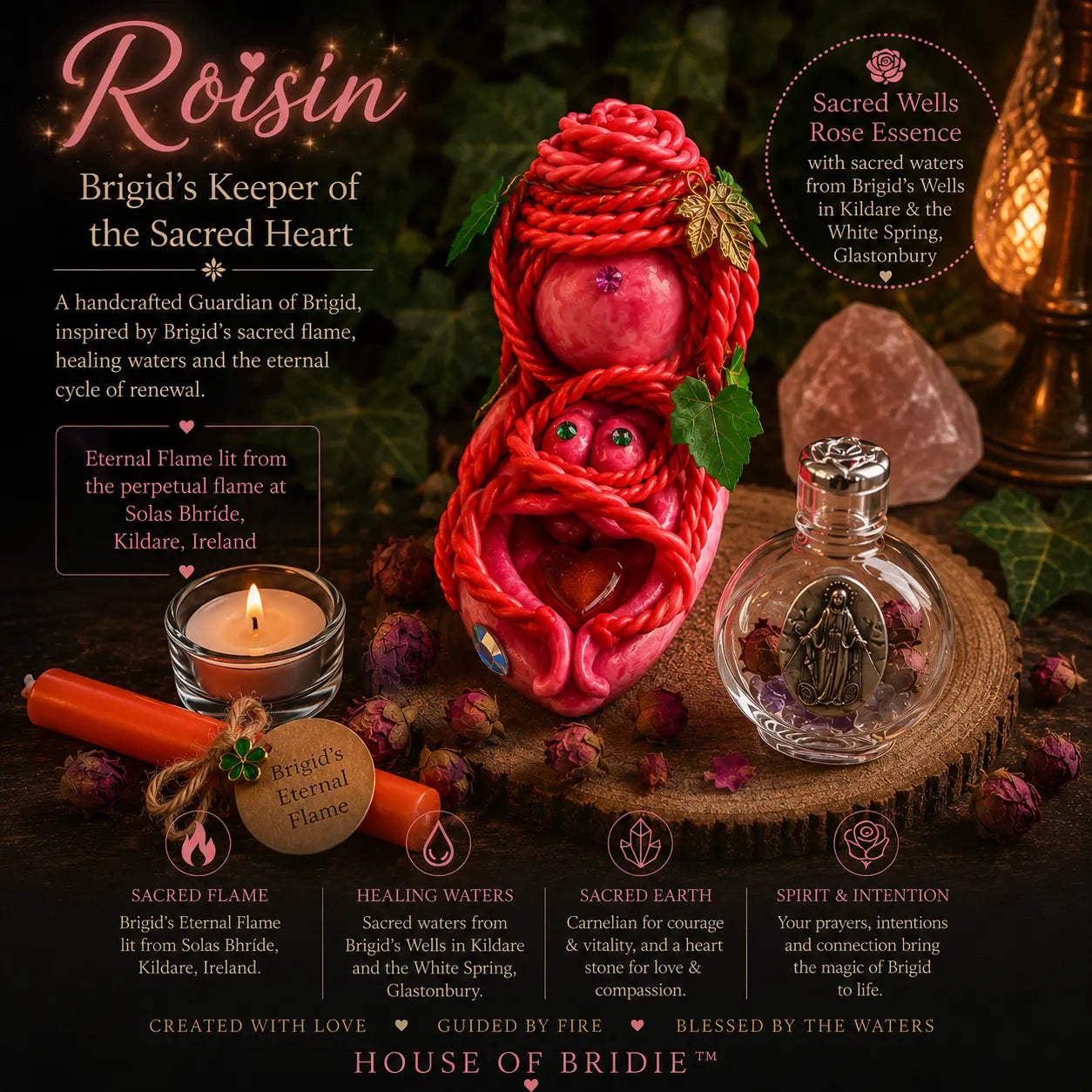 Róisín – Brigid's Keeper of the Sacred Heart Altar Set | House of Bridie