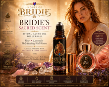 Bridie's Sacred Scent™ Goddess Brigid Inspired Ritual Altar Oil Crystal Infused • Rose • Lavender • Holy Healing Waters Inspired by Goddess Brigid. Created by House of Bridie.