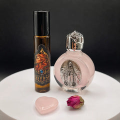Rose of Brigid Altar Blessing Set with ritual altar oil and Rose Goddess Altar Essence