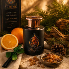 Sacred Flame Reed Diffuser – Brigid's Hearth Blend - Sweet Orange • Cedarwood • Myrrh