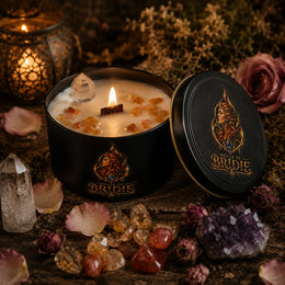 Brigid Sanctuary Chest ritual altar set with candle, altar oil and sacred ritual pieces - House Of Bridie