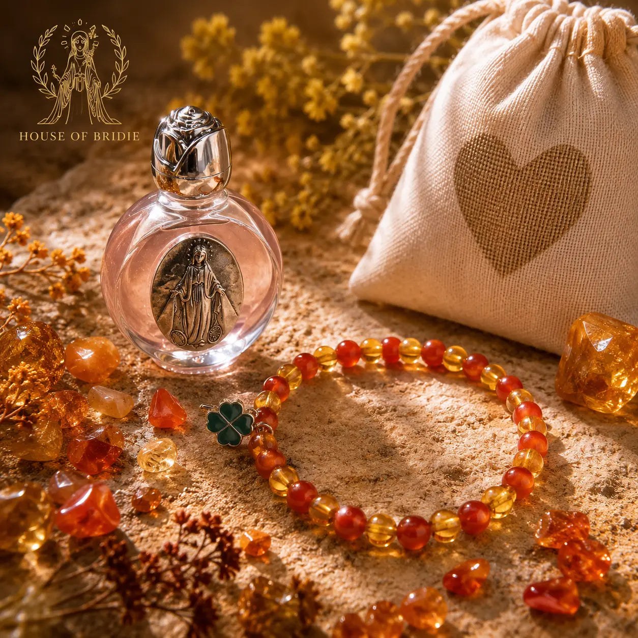 Goddess Brigid Courage Bracelet & Altar Essence Set