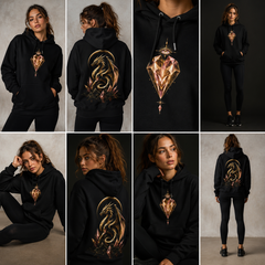 The Dragon Eclipse Guardian Organic Hoodie