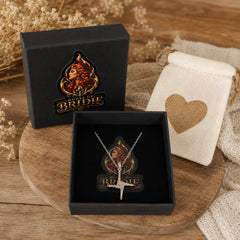 Sterling Silver Brigid Cross Necklace & Pendant in gift packaging