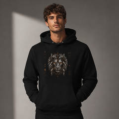 Lionsgate 08.08 Organic Cotton Hoodie | Silver Lion, Sirius Sacred Geometry Unisex Eco Hoodie House Of Bridie