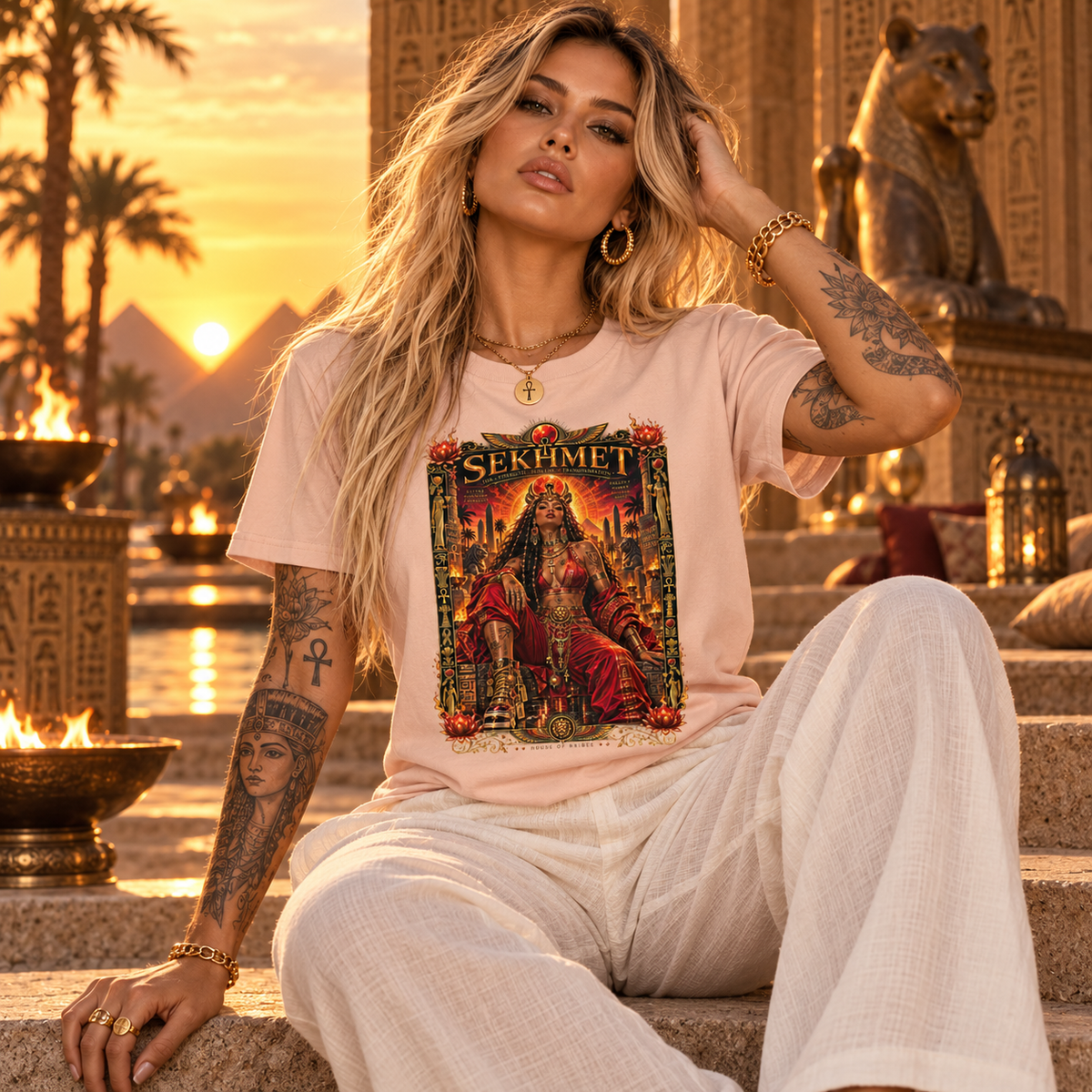 Goddess Sekhmet Organic Cotton T-Shirt