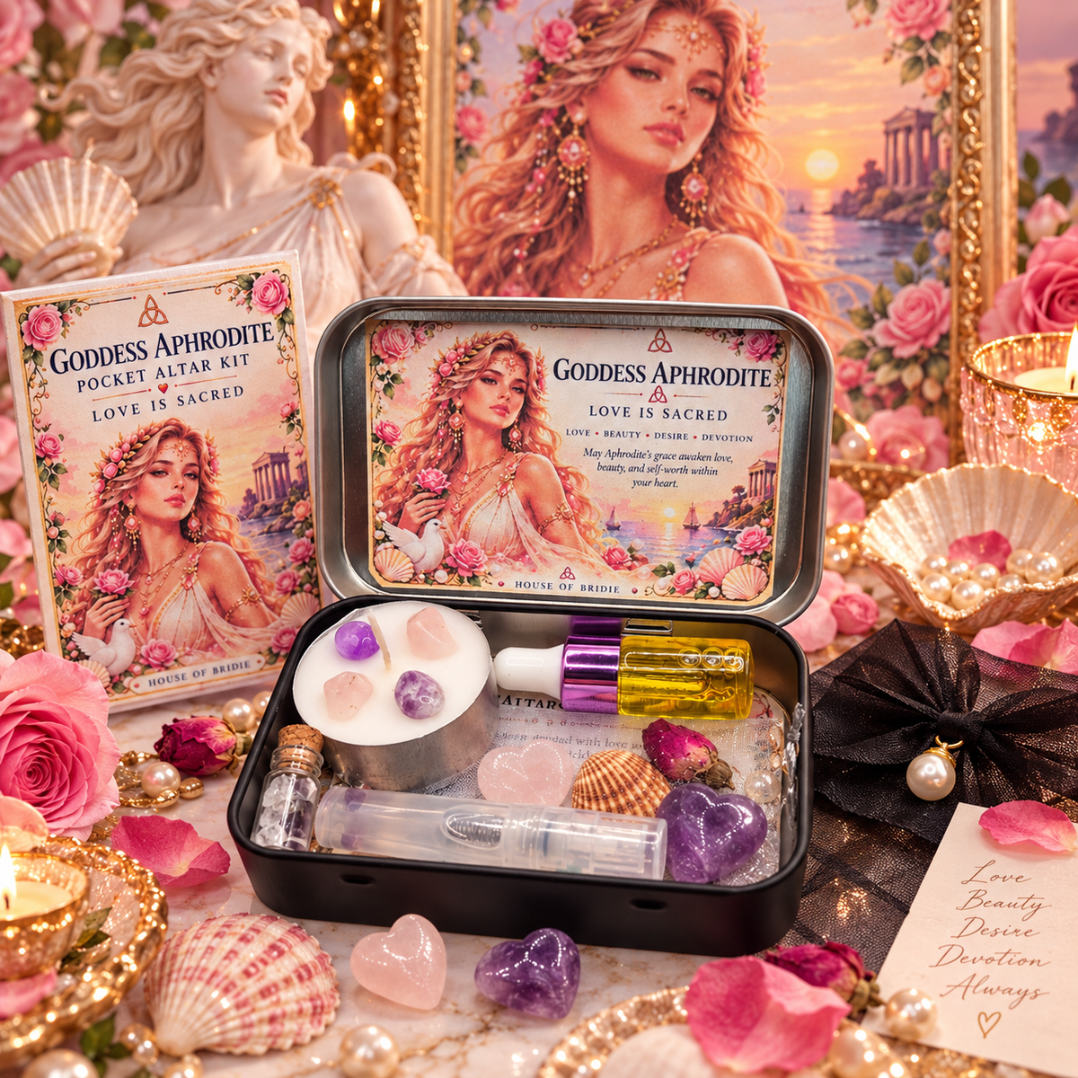 Goddess Aphrodite Pocket Altar Kit – Love Is Sacred