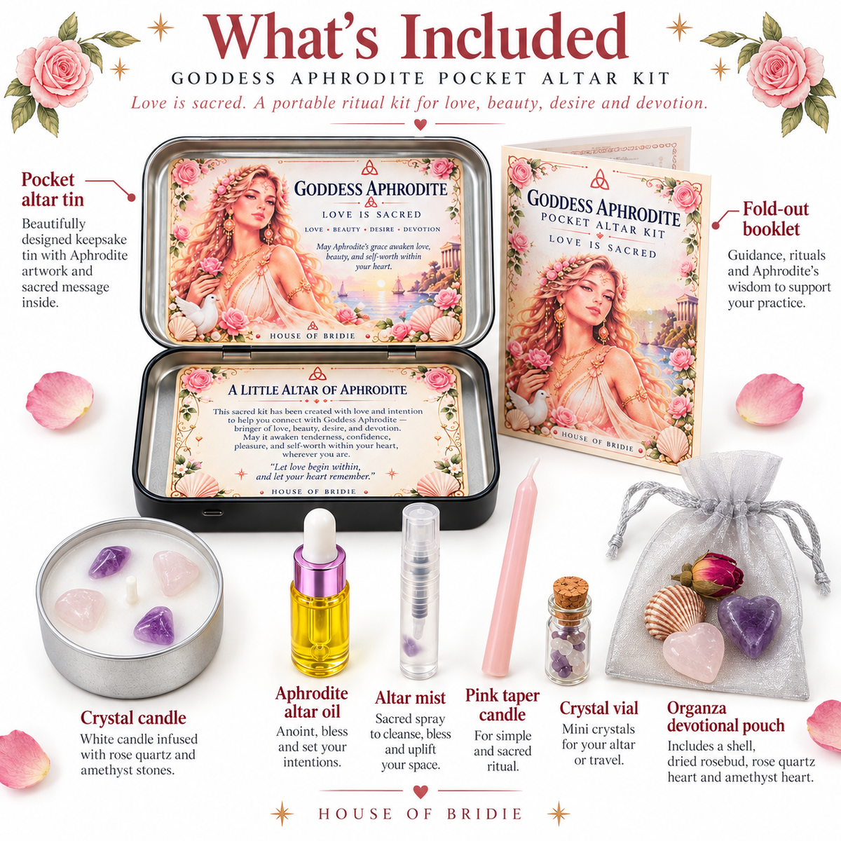 Goddess Aphrodite Pocket Altar Kit – Love Is Sacred