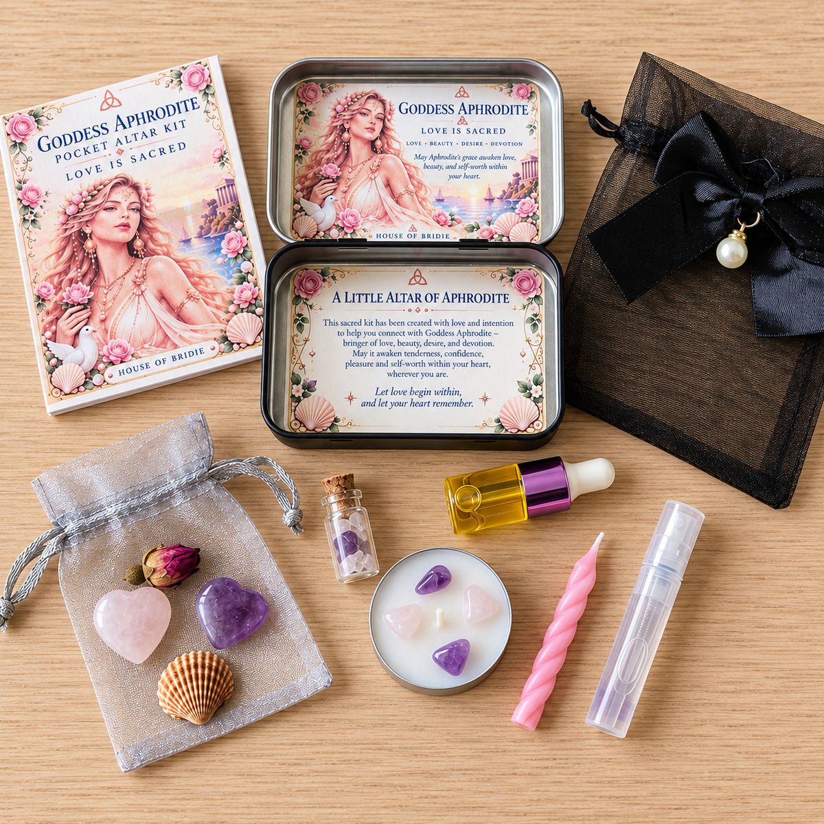 Goddess Aphrodite Pocket Altar Kit – Love Is Sacred