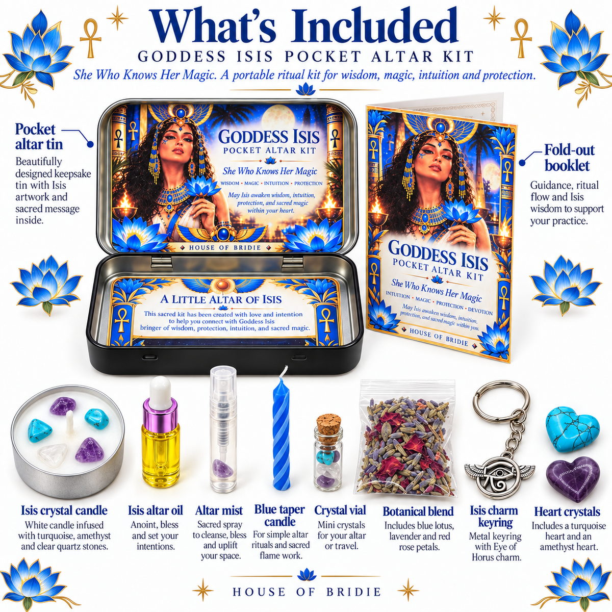 Goddess Isis Pocket Altar Kit – She Who Knows Her Magic