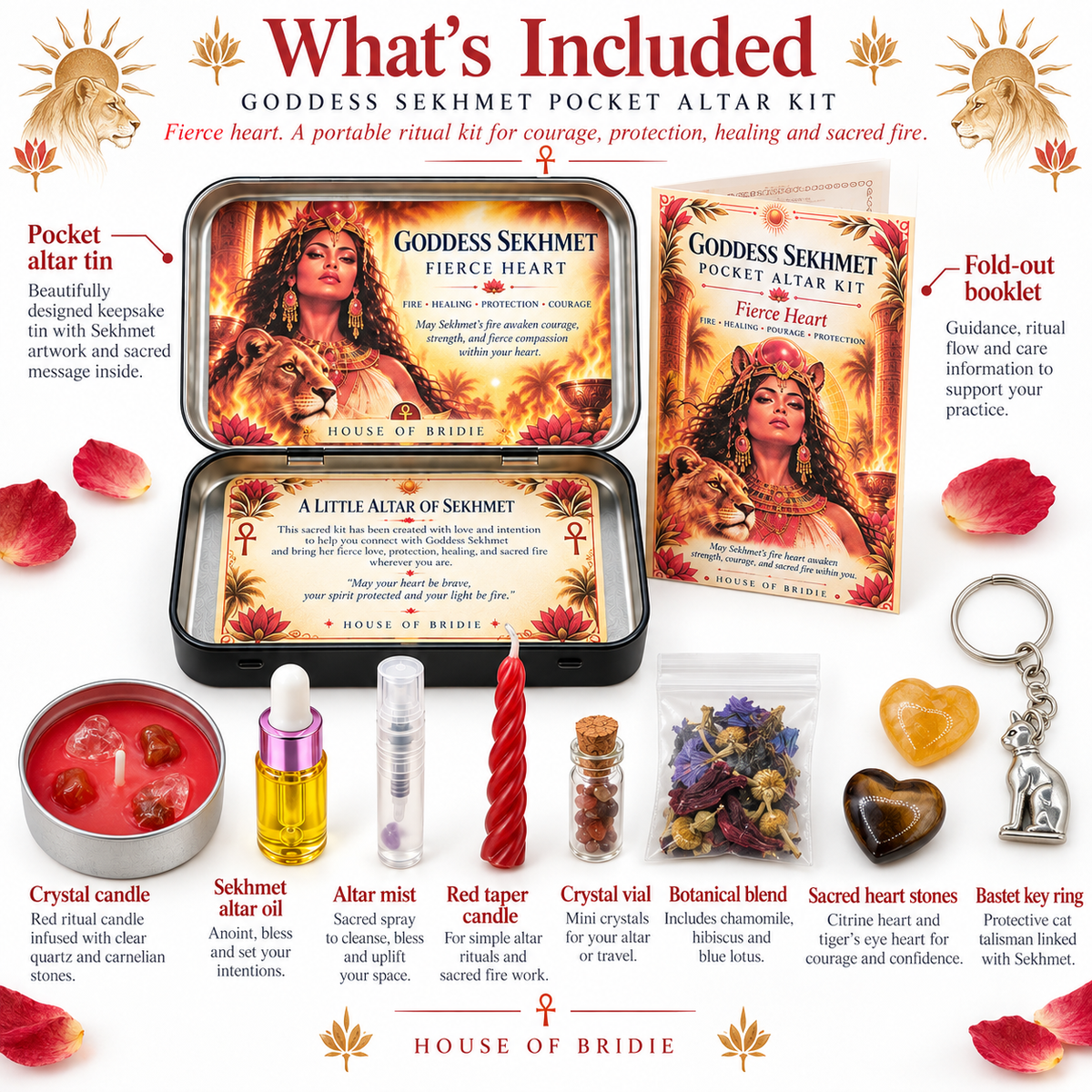 Goddess Sekhmet Pocket Altar Kit – The Fierce Heart