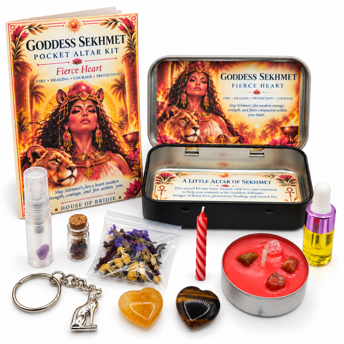Goddess Sekhmet Pocket Altar Kit – The Fierce Heart
