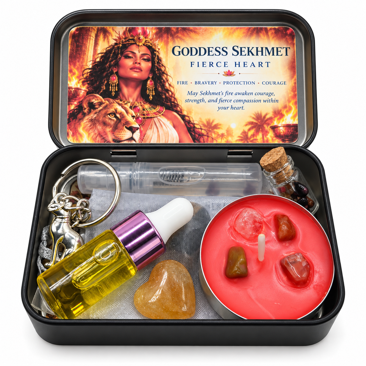 Goddess Sekhmet Pocket Altar Kit – The Fierce Heart