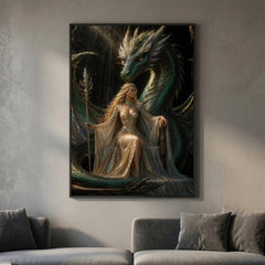 The Emerald Oath – Limited Edition Dragon Rider Fine Art Giclée Print | The Bond Rising House Of Bridie