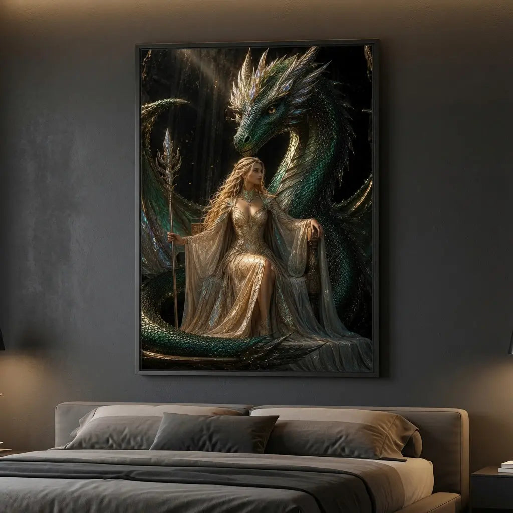 The Emerald Oath – Limited Edition Dragon Rider Fine Art Giclée Print | The Bond Rising House Of Bridie