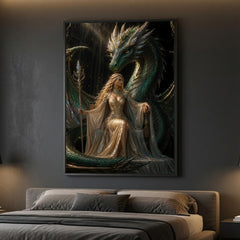 The Emerald Oath – Limited Edition Dragon Rider Fine Art Giclée Print | The Bond Rising House Of Bridie
