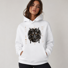 Lionsgate 08.08 Organic Cotton Hoodie | Silver Lion, Sirius Sacred Geometry Unisex Eco Hoodie House Of Bridie