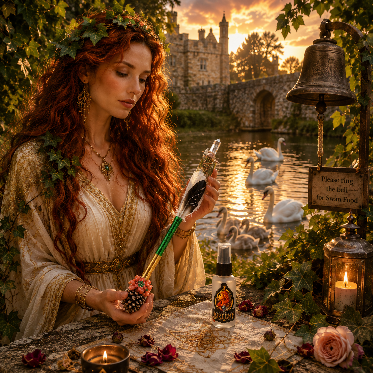 Sacred Swan Wand with Aura Cleansing Mist – The Pilgrimage Collection House Of Bridie