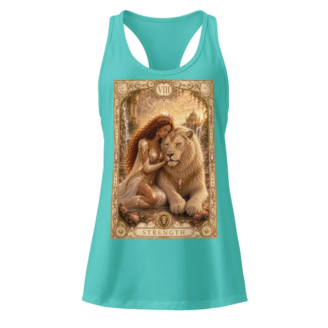 Strength Tarot Tank Top - Brigantia Goddess Racerback Best House Of Bridie