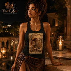 Strength Tarot Tank Top - Brigantia Goddess Racerback Best House Of Bridie