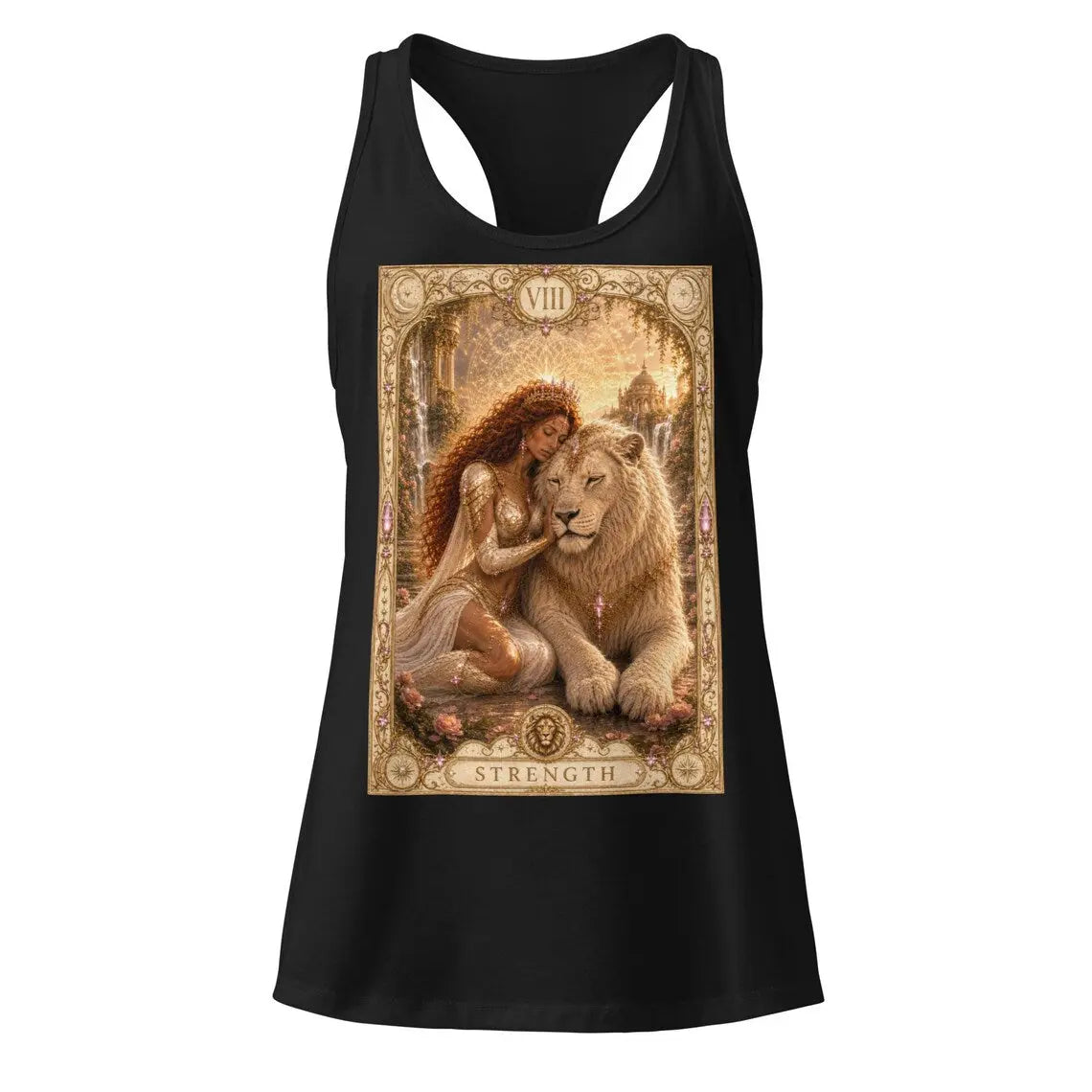Strength Tarot Tank Top - Brigantia Goddess Racerback Best House Of Bridie