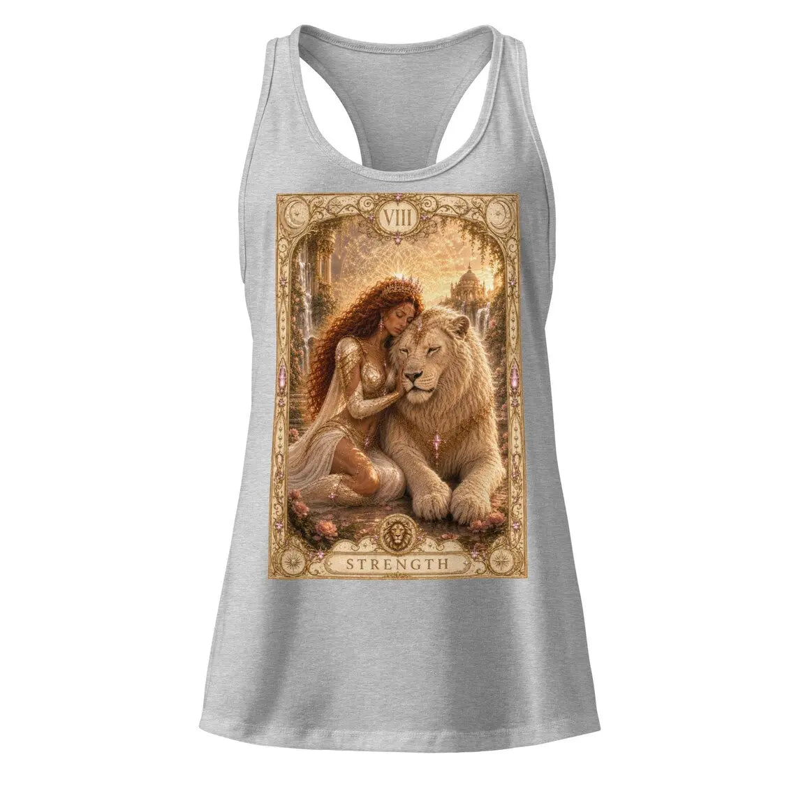 Strength Tarot Tank Top - Brigantia Goddess Racerback Best House Of Bridie