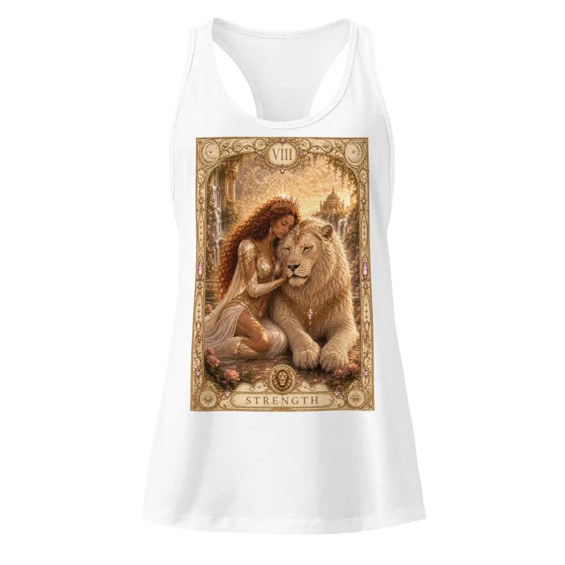 Strength Tarot Tank Top - Brigantia Goddess Racerback Best House Of Bridie