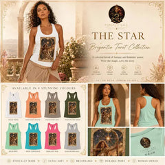 The Star Tarot Tank Top | Brigantia Goddess Racerback Vest Printify