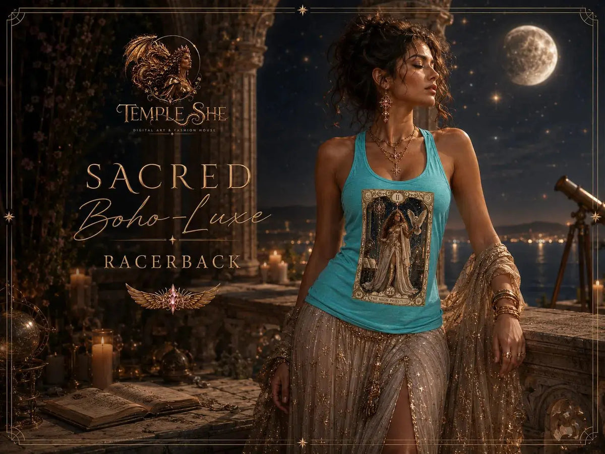 The High Priestess Tarot Tank Top - Brigantia Goddess Shirt Printify